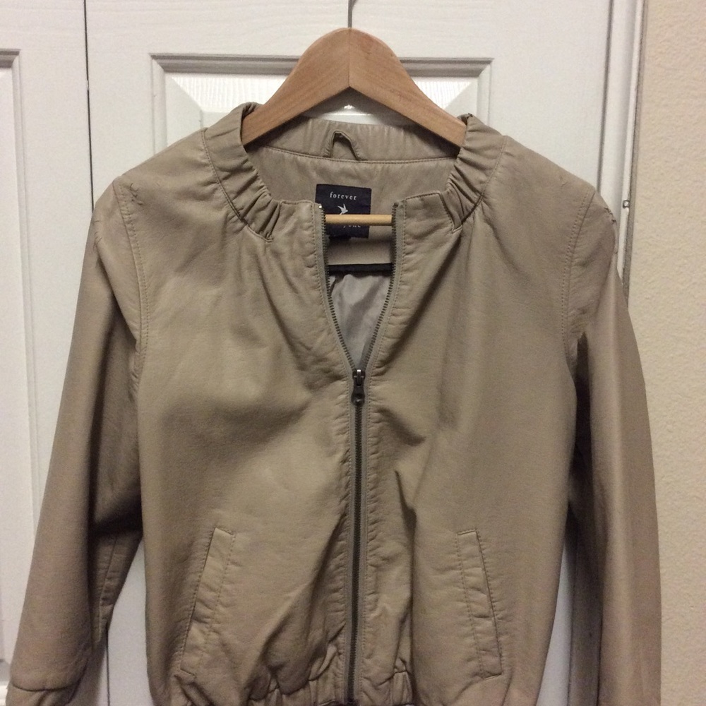 Forever 21 Tan Bomber Jacket
